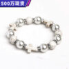 Wholesale Pearl Cross Turquoise Punk Bracelet