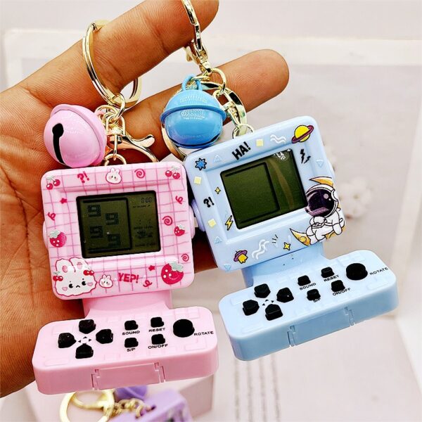 Wholesale ABS Tetris Handheld Mini Game Console Keychain