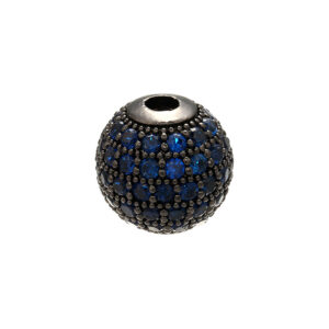 Gun black crystal blue diamond / 8mm