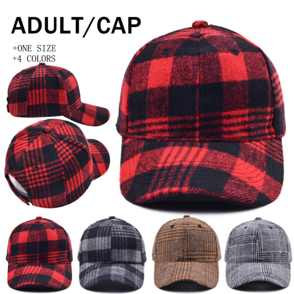 O1CN01yTBVxl1en7MG8BQV6_2001353915-0-cib-1 Wholesale Christmas Plaid Baseball Caps