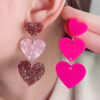 Wholesale Love Acrylic Earrings