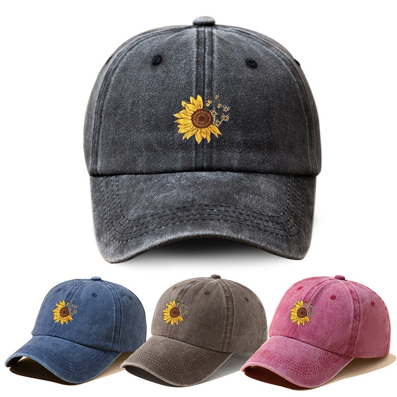 Wholesale Washed Printed Flower Cotton Baseball Caps