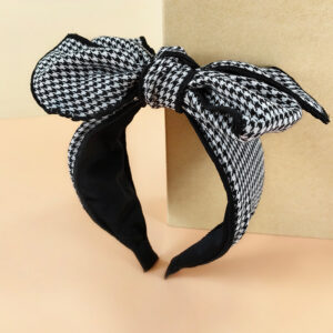 Medium Houndstooth Bow Headband