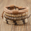 O1CN01yWcM3l1bDRdwQYX4V_952103431-0-cib Wholesale Wooden Beads Coconut Shell Bead Chain Weaving Leather Combination Bracelet Set