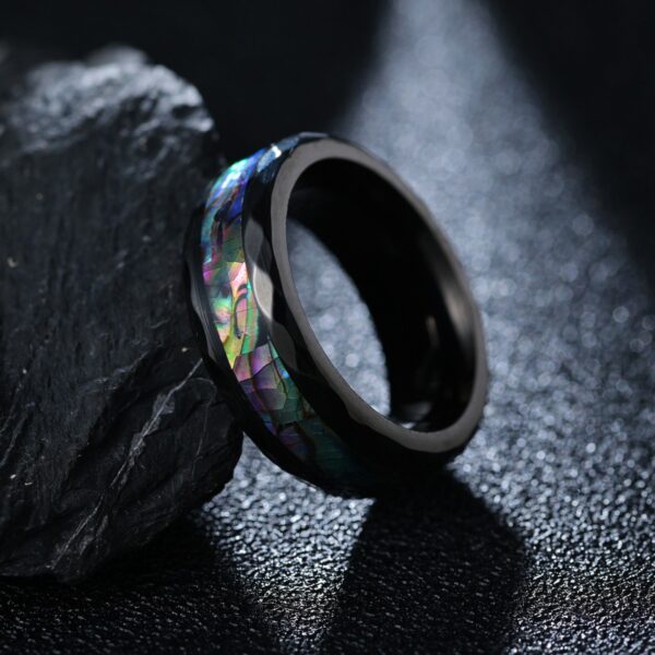 O1CN01yWvZKf25XXQQtenVA_2525097536-0-cib Wholesale Black Plated Abalone Rings Tungsten Carbide