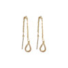 Wholesale Silver Needle Water Drop Copper Earrings