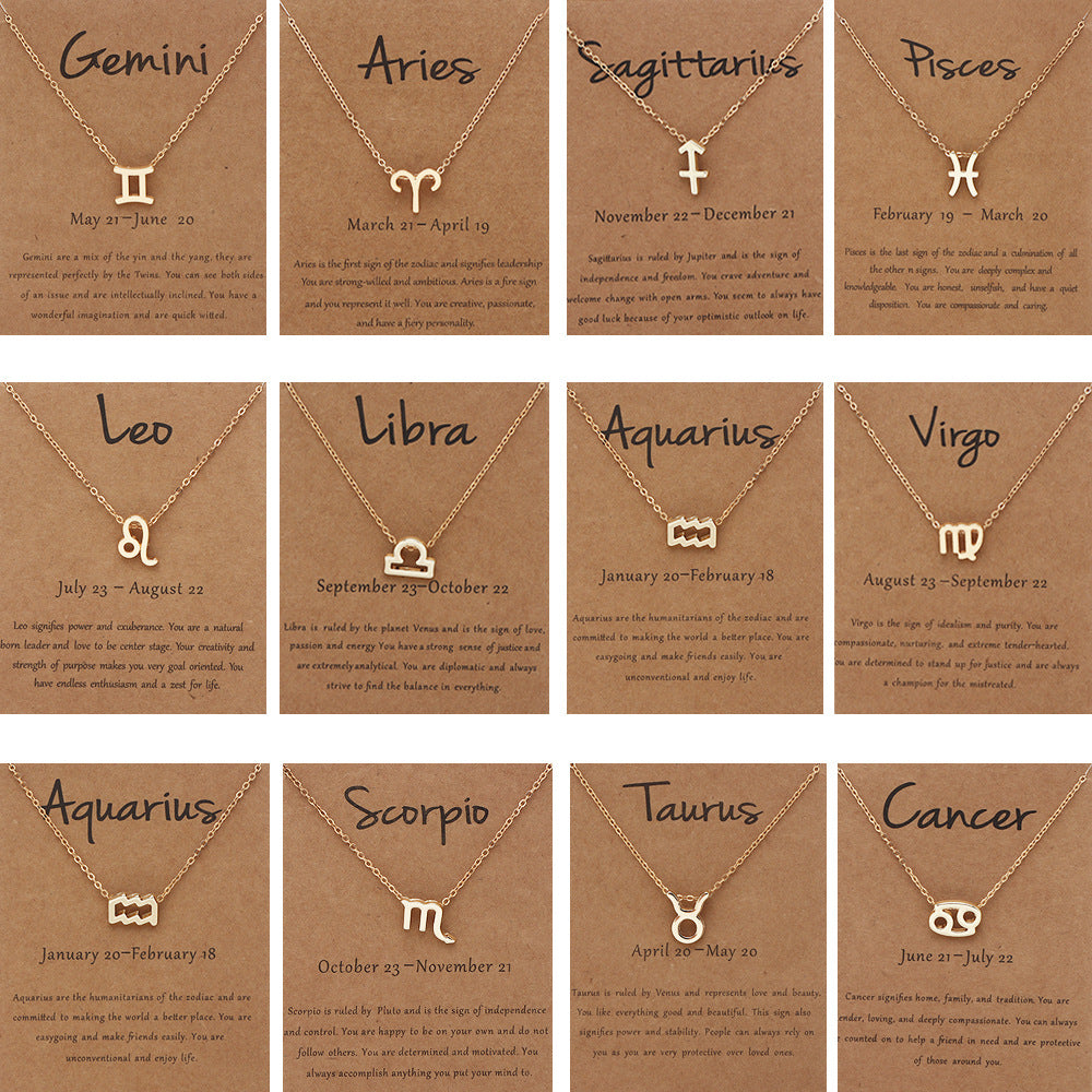 Wholesale Alloy Zodiac Necklace