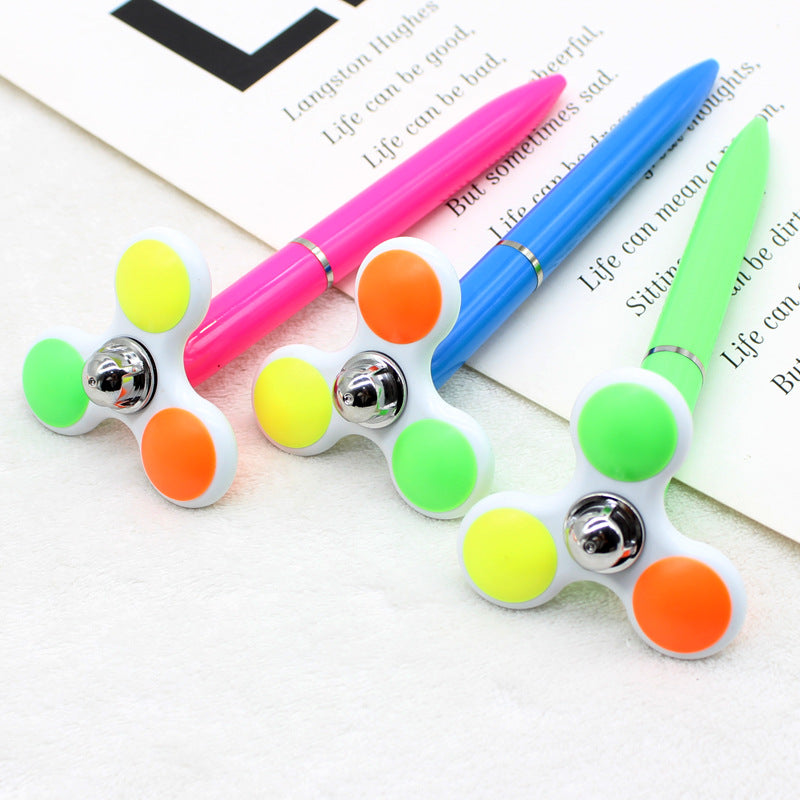 Wholesale Color Rotating Twisted Plastic Gyroscope Pressure Reducing Toy Ball Pen