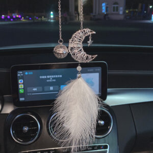 White Bell Feather Pendant