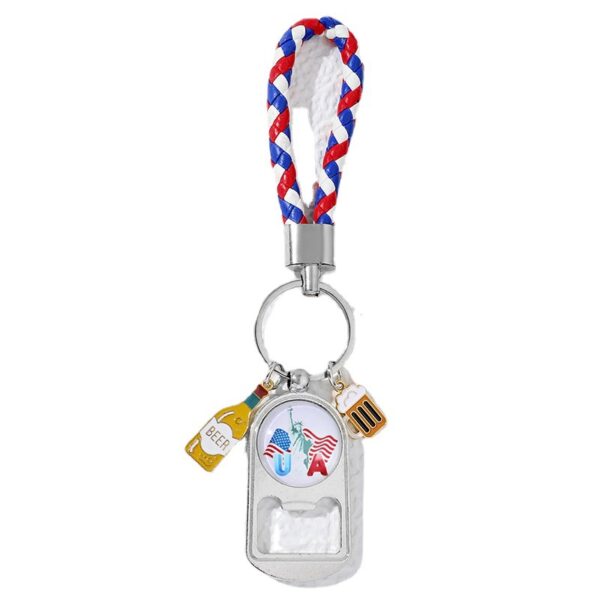 Wholesale Flag Metal Bottle Opener Creative Keychain