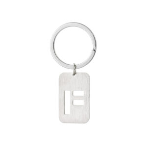 Military card hollow-out letter keychain-F