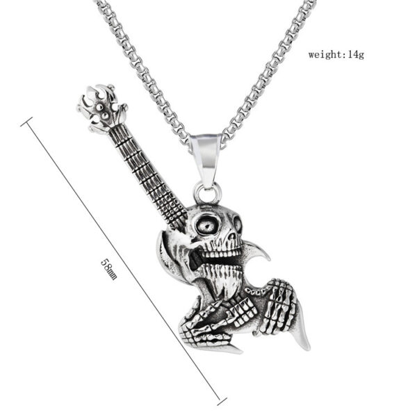 O1CN01ycdLeA1jaomwPqkzQ_2200790754565-0-cib Wholesale Punk Goth Skull Men's Titanium Steel Stainless Steel Necklace