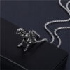Wholesale Goth Theme Creative Dinosaur Skeleton Retro Necklace
