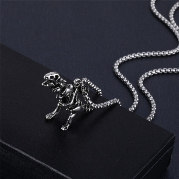 Wholesale Goth Theme Creative Dinosaur Skeleton Retro Necklace