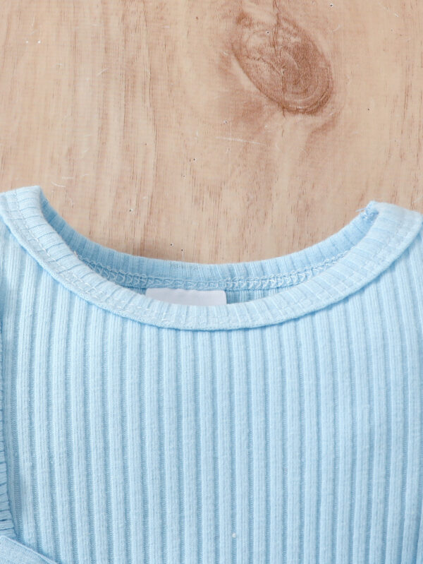 Wholesale Easter Cotton Baby One Piece Rabbit Ripple Bow Dress