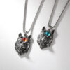 Wholesale Vintage Wolf Head Stainless Steel Necklace