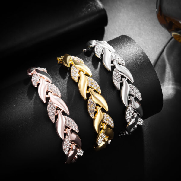 Wholesale Gold Plated Leaf Alloy Bracelet