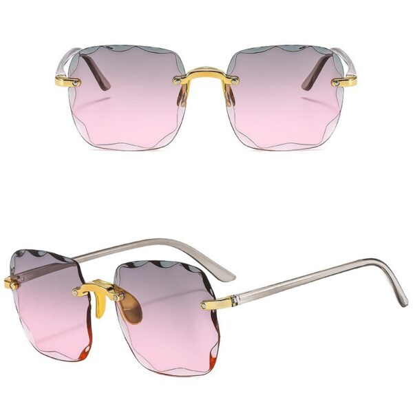 Wholesale Two Color Gradient Square PC Sunglasses