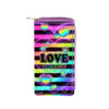 Wholesale LOVE English Letters PU Long Zipper Wallet
