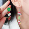 Wholesale Christmas Santa Claus Elk Snowflake Earrings