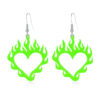 Wholesale Halloween Heart Flame Acrylic Earrings