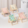 Wholesale Wooden Mini Beach Chair Folding Deck Chair Ornament