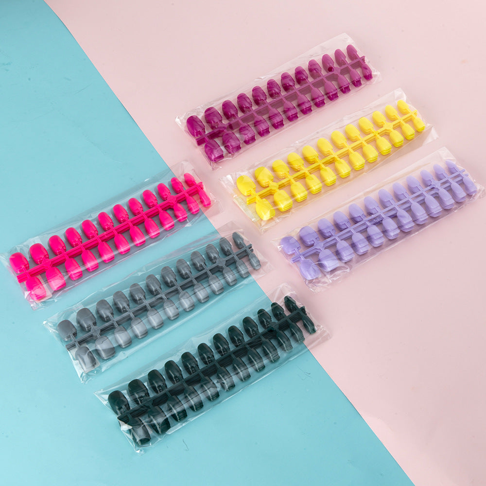 Wholesale Short Glossy Plastic Nail Stickers