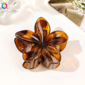 8cm plumeria-amber light coffee / Qiyue factory direct sales