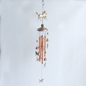 Vintage wrought iron horse wind chimes