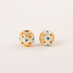 Light Blue-Six Eyes / Oil drop eye bead-diameter 10mm aperture 2mm