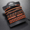 Wholesale Handwoven Multi-layered Vintage Men's Leather Bracelet