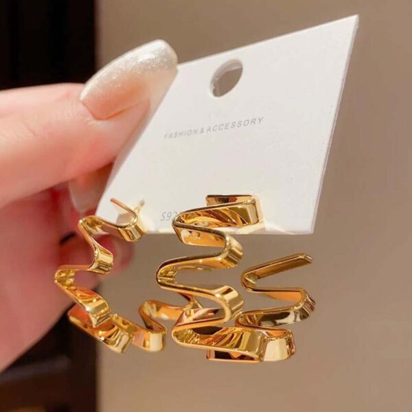 Wholesale Exaggerated Irregular Shaped Copper Earrings