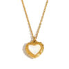 Wholesale Stainless Steel 18K Gold Plated Vintage Shell Love Necklace