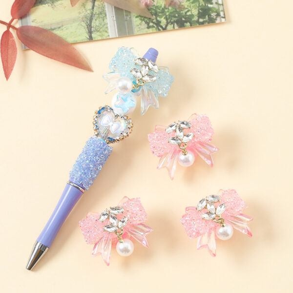 Wholesale 10pcs Heavy Industry Small Chanel Style Cute Bow DIY Beads