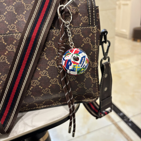 Wholesale Soccer Country Flag PVC Keychains