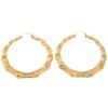 Wholesale Personality Hip-hop Circle Bamboo Exaggerated Design Versatile Niche Earrings