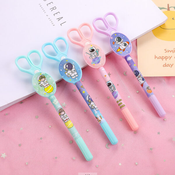 O1CN01ywy0711TCVtRbv8UJ_3485412346-0-cib Wholesale Plastic Spaceman Scissors Gel Pen