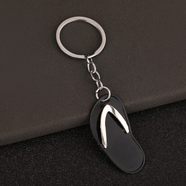 Wholesale Creative Mini Metal Flip Flop Keychain