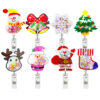 Wholesale Christmas acrylic quicksand telescopic clip rotating easy-to-pull documents