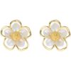 Wholesale Korean Vintage Flowers Resin Earrings