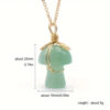 Wholesale Natural Crystal Stone Mushroom Necklace