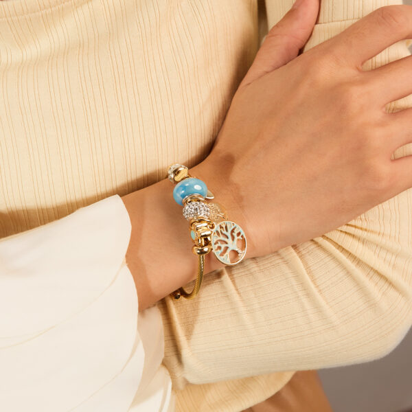 Wholesale Crown Love Zircon Stainless Steel Bracelet