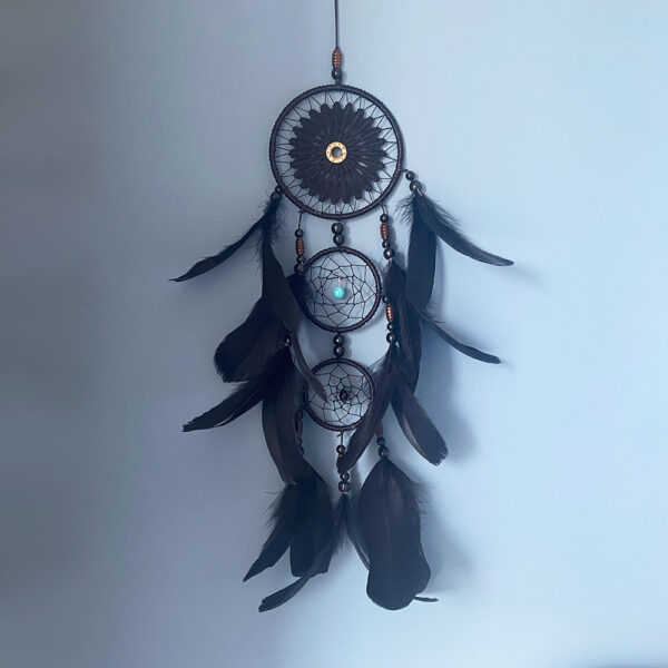 O1CN01z2hosS1jgJThFq6TN_3432204577-0-cib Wholesale White and Black Minimalist Feather Dream Catcher Decorations