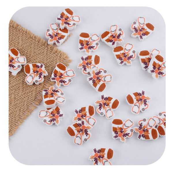 Wholesale Cartoon Teacup Flower Silicone Beads