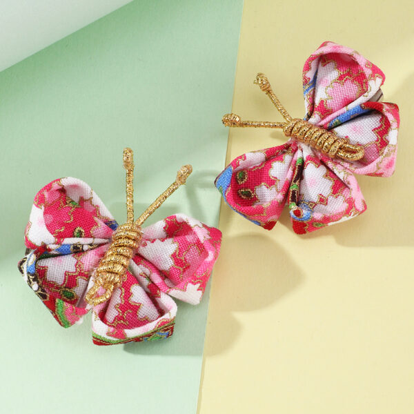 Wholesale Kids Mesh Butterfly Fabric Hair Clips Baby Supplies