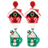O1CN01z3obkl27ScVeEES4l__3843297796-0-cib Wholesale Christmas Snowman House Cup Acrylic Earrings