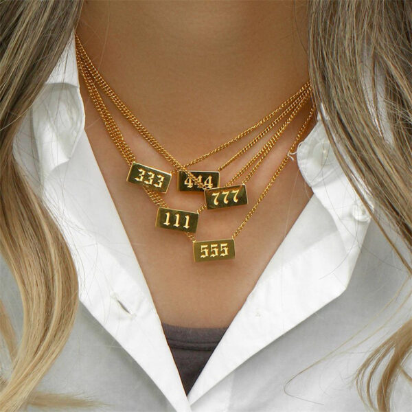 O1CN01z5073z1sds0RXa9Pt_1726885790-0-cib Wholesale Titanium Steel Creative 1 To 9 Golden Angel Number Necklace