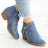 Wholesale Suede Double-sided Zippered Women's Short Boots