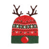 Wholesale Illuminated Christmas Hats, Snowflake Elk Cartoon Jacquard Fur Ball Hats, Knitted Hats