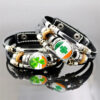 Wholesale Irish Flag Shamrock Alloy Bracelet